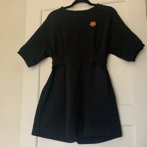 Kenzo tiger crest sweatshirt dress black